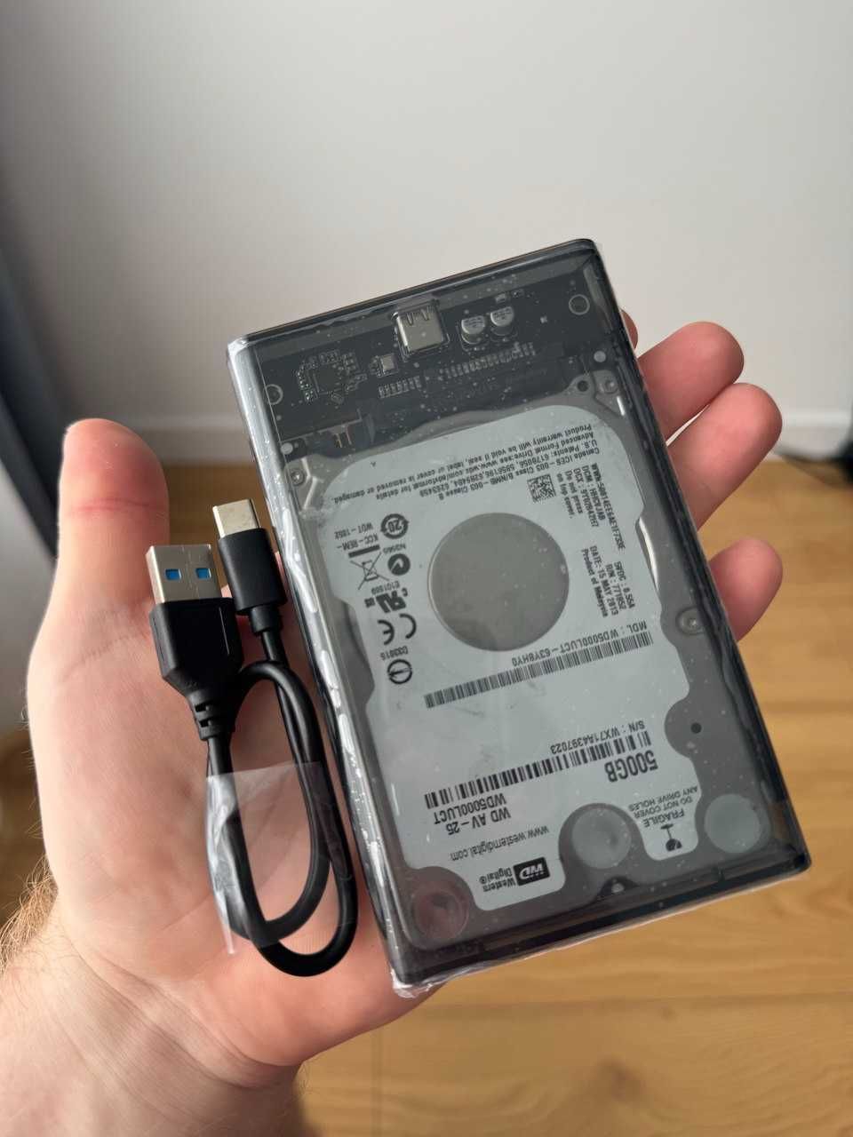 Портативний USB-жорсткий диск 2.5'' HDD 500Gb, вінчестер