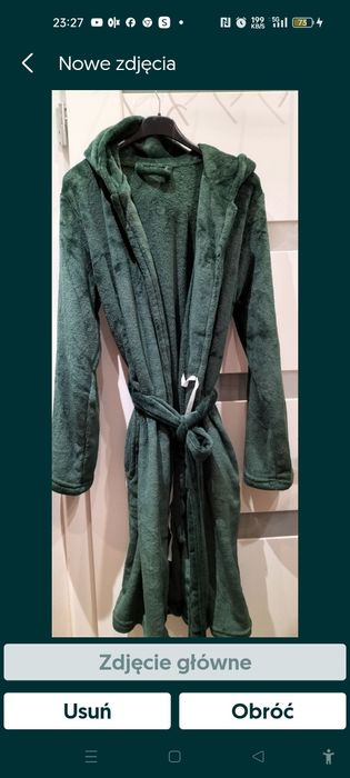 Szlafrok uniwersalny w kolorze butelkowej zieleni, Home &you