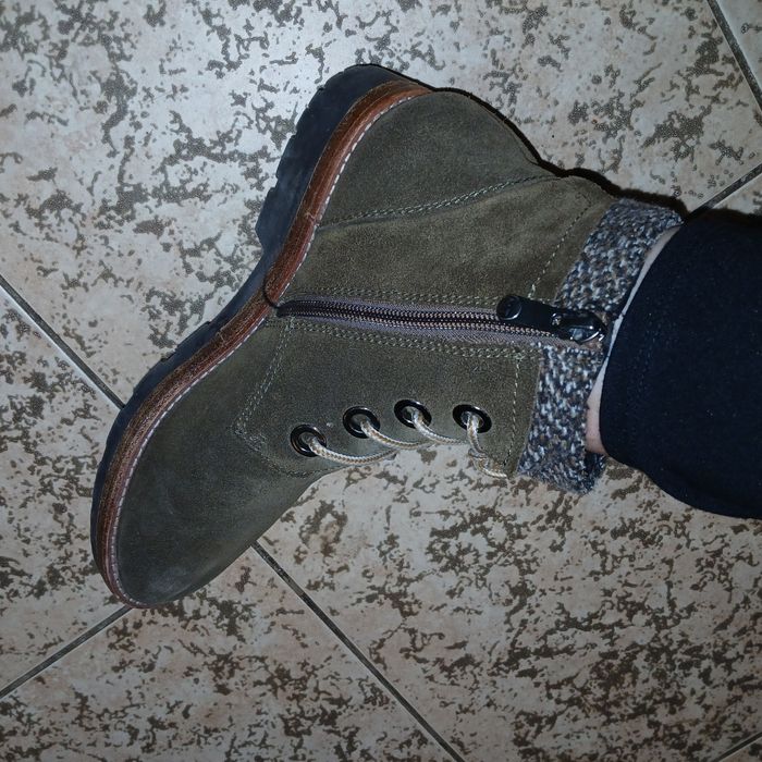 Ботинки демисезонные нубук Marco Tozzi розмір 39. Черевики шкіряні