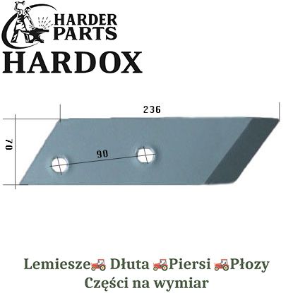 Dłuto Brix HARDOX 415256/P części do pługa 2X lepsze niż Borowe