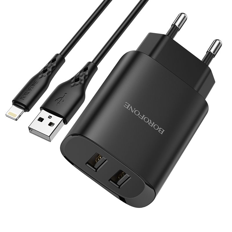 Borofone Ładowarka Sieciowa Bn2 Super - 2Xusb - 2,1A Z Kablem Usb