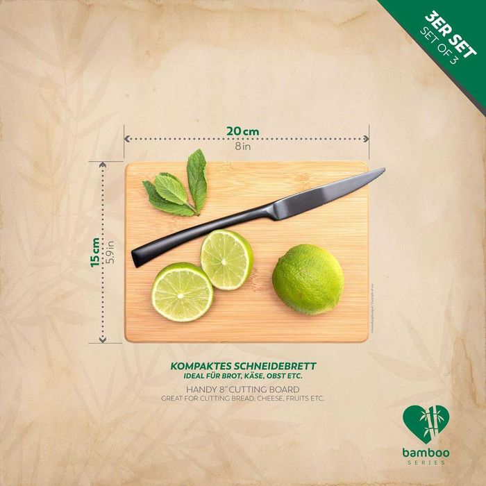 Bambusowe deski do krojenia 3 szt. trwałe drewna Bamboo ECO Friendly