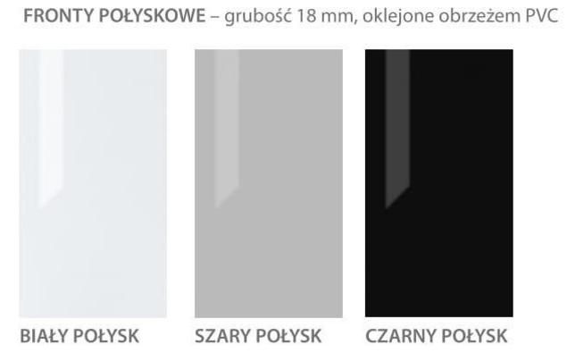 Meble Kuchenne Max Biały Połysk 260 cm - 3 Kolory Wysoki Połysk