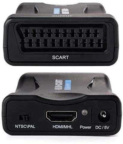 Adapter Konwerter SCART EURO do HDMI   HDMI do SCART MHL