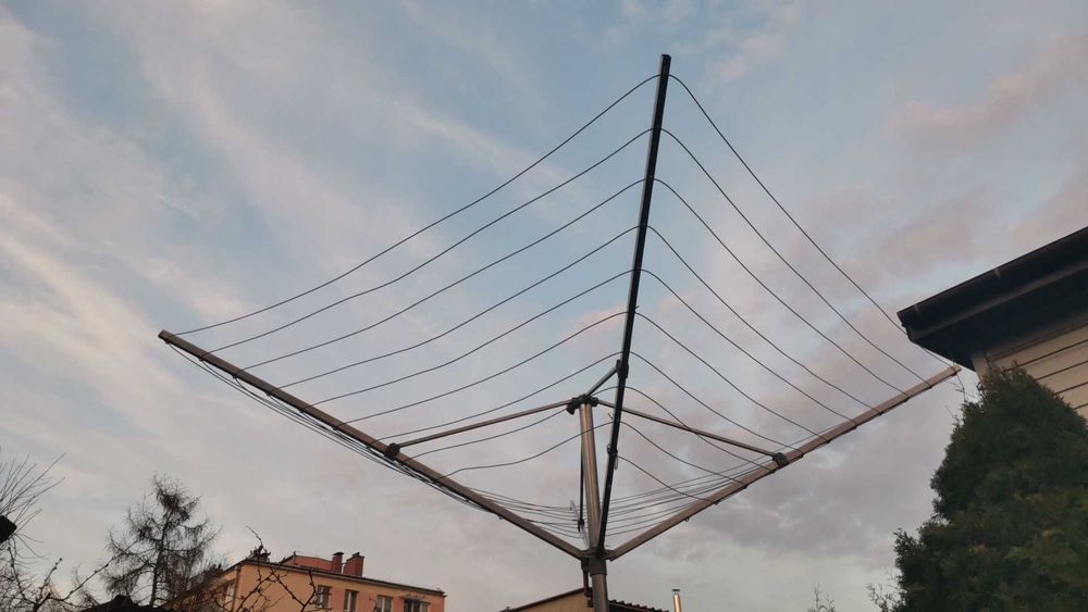 aluminiowa suszarka ogrodowa z rurą