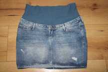 Spódnica ciążowa ciąża jeans z panelem H&M MAMA 44 46
