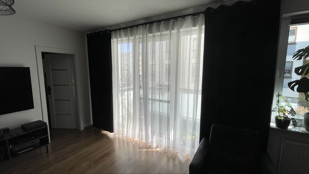 Zasłony czarne, welurowe, 250x140