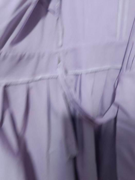 Sukienka fiolet przekładana kieszenie 34