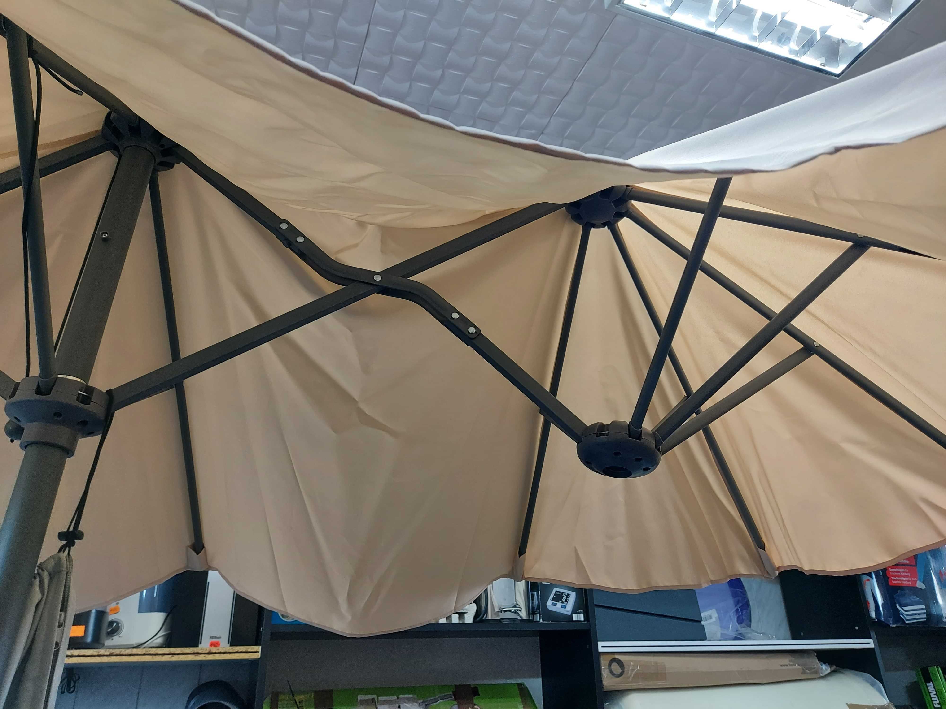 Parasol ogrodowy tarasowy Schneider Salerno 300 x 150 cm beżowy