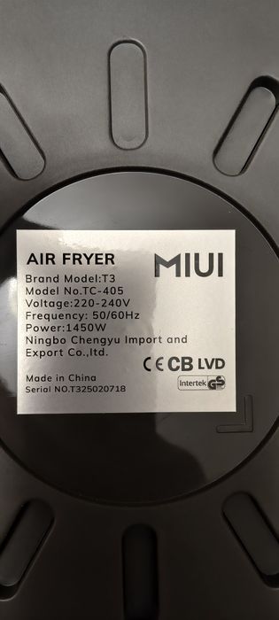 Аерогриль мультипіч Xiaomi MIUI Air Fryer T3 5L