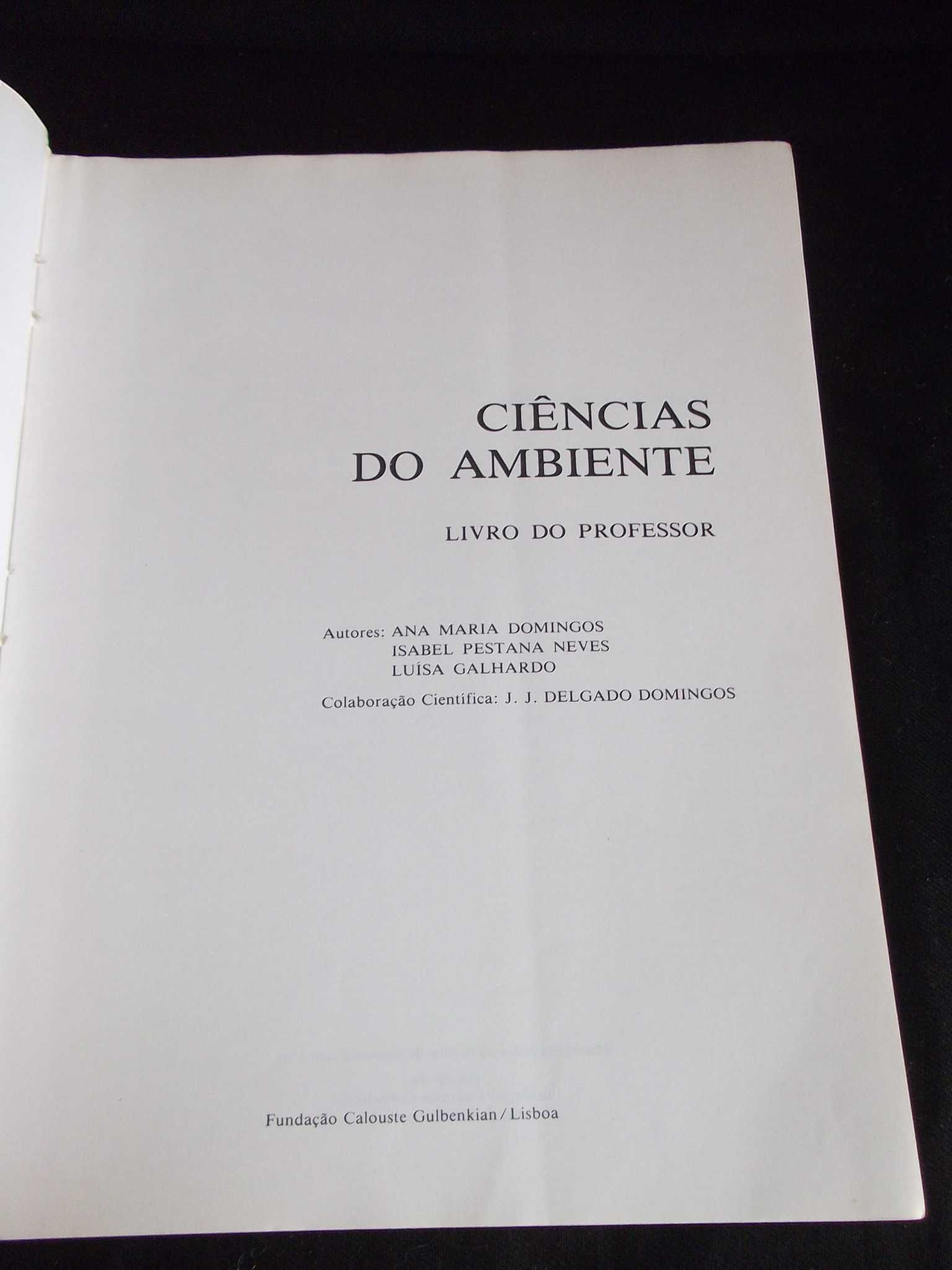 Livro do professor Ciências do Ambiente Gulbenkian