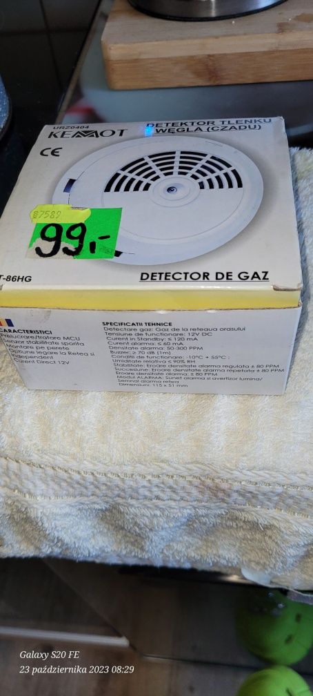 Detektor gazu i wegla