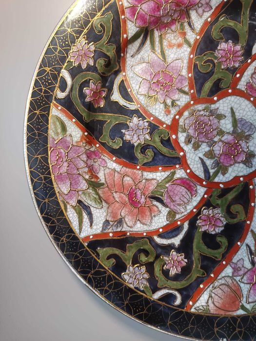 Prato vintage japonês Satsuma – 27 cm