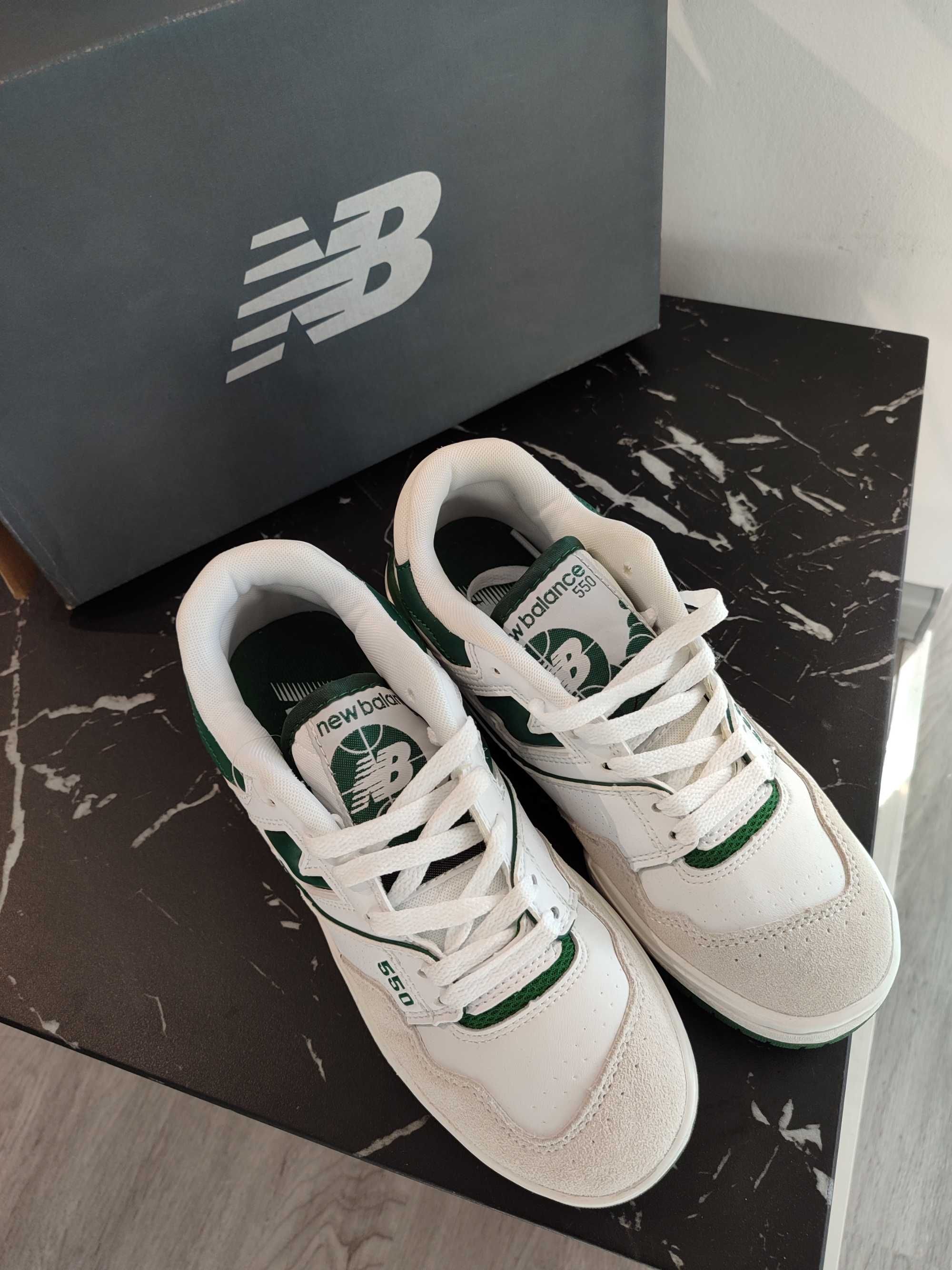 Кросівки NEW BALANCE 550 White & Green BB550WT1