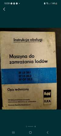 Maszyna do lodów włoskich DDR instrukcja unikat