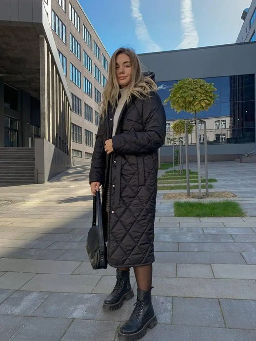 Стьобане пальто-куртка