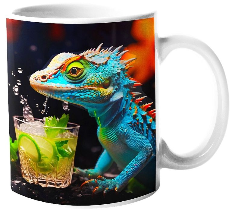 jaszczurka i mojito piękny kubek na prezent 330 ml + opakowanie