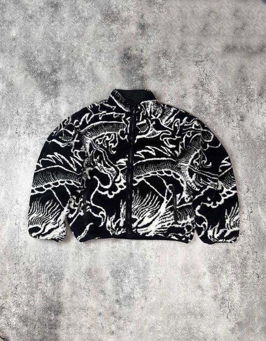 Двусторонняя флисовая куртка Stussy из шерпы Dragon