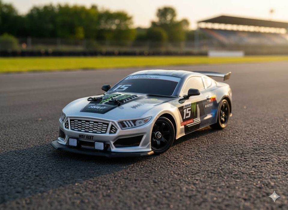 Машинка на радіоуправлінні 18км/год 29см 7,4V + 4 запаски для дрифта