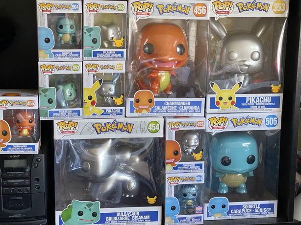 11 funko pop pokemon lote colecao charmender squirtle 25 celebrations