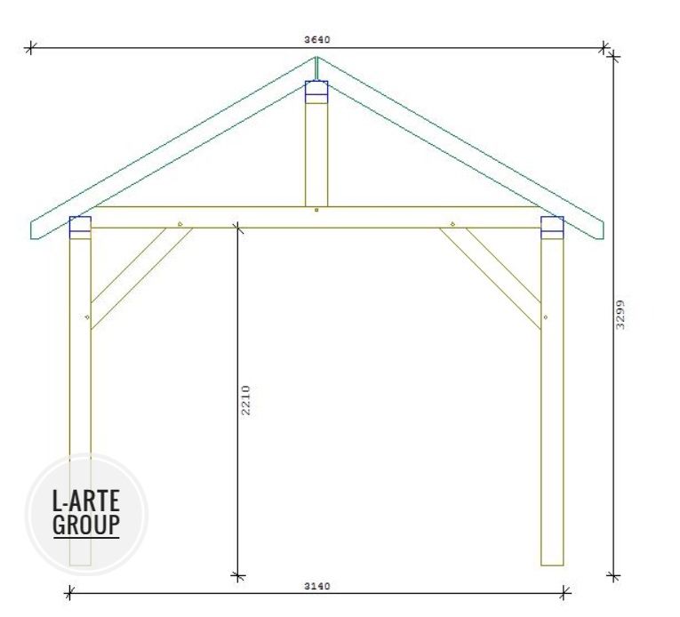 MURGIA Wiata garażowa ALTANA CARPORT 360x550 LIMA