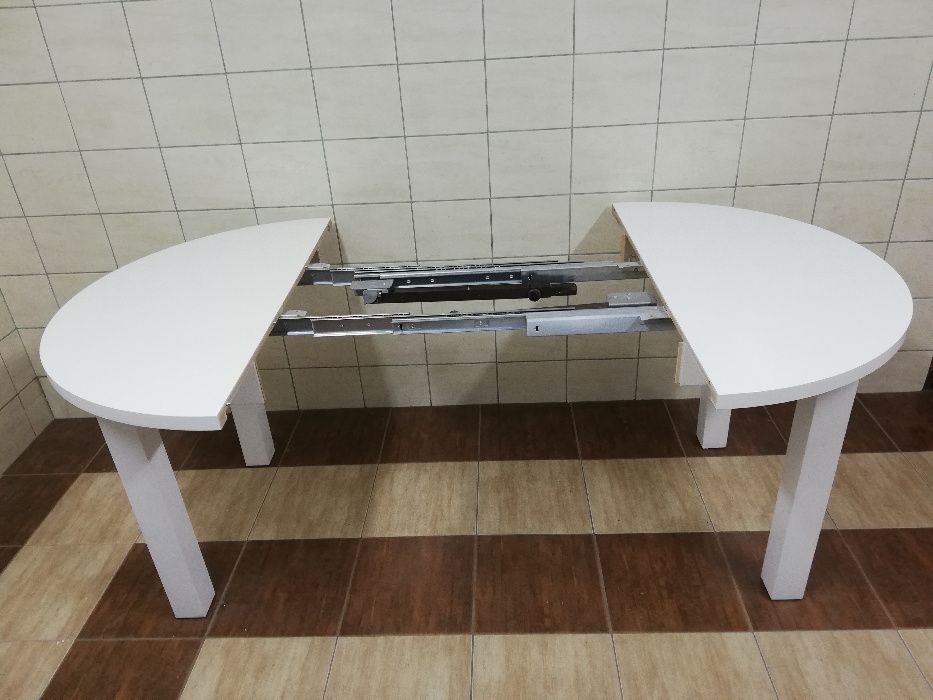 Stół okrągły rozkładany z podpórką o śr.110 cm + 4 wkładki po 45 cm