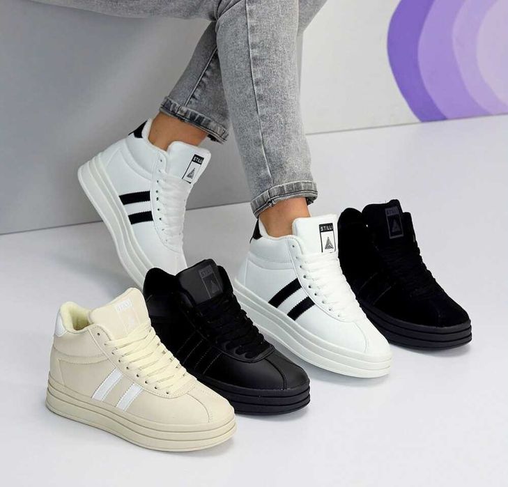 Вау!Крутезні кросівки/хайтопи.Натуральна замша чи шкіра!Зима!