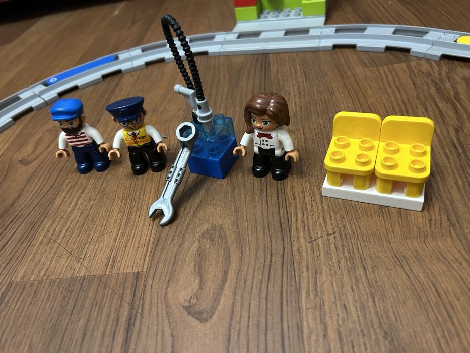 Lego duplo 10875 pociąg towarowy tory kolejka lokomotywa