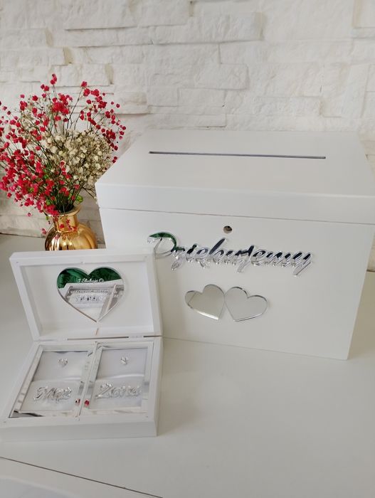 Pudełko na koperty i obrączki ślubne