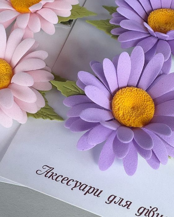 Ромашки. Заколка ромашка