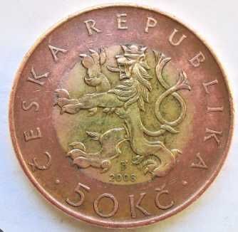 moneta czeska republika 2008 50 kc
