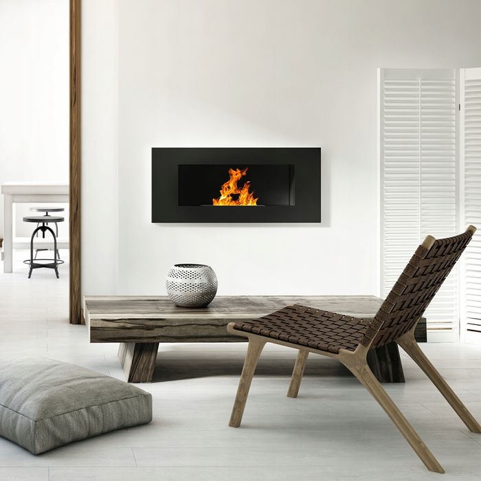 biokominek wiszący kratki delta 2 90 x 40 x 14,2 cm czarny