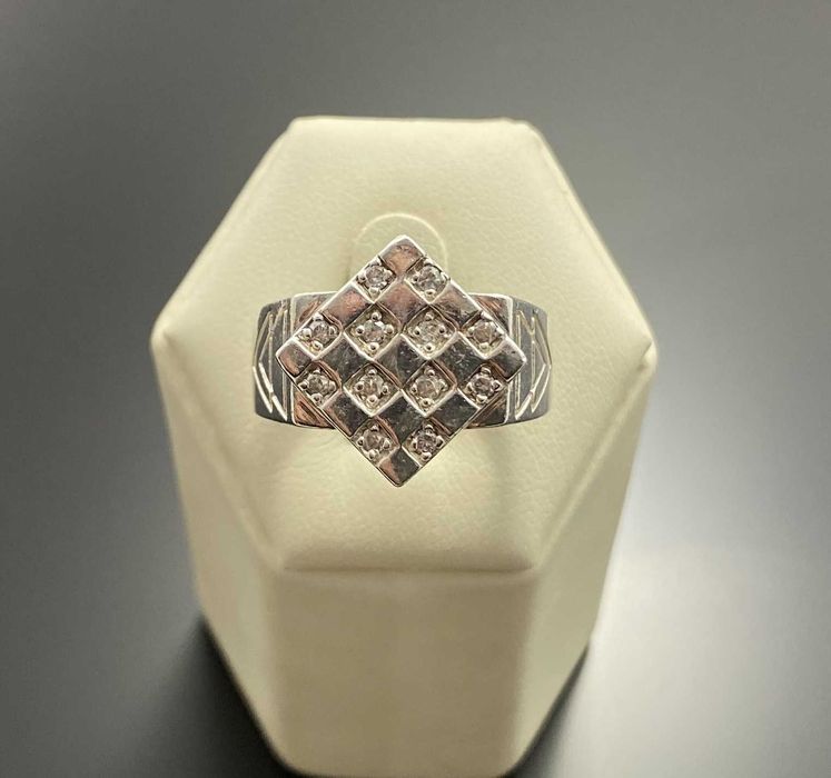 Srebrny sygnet romb Ag925