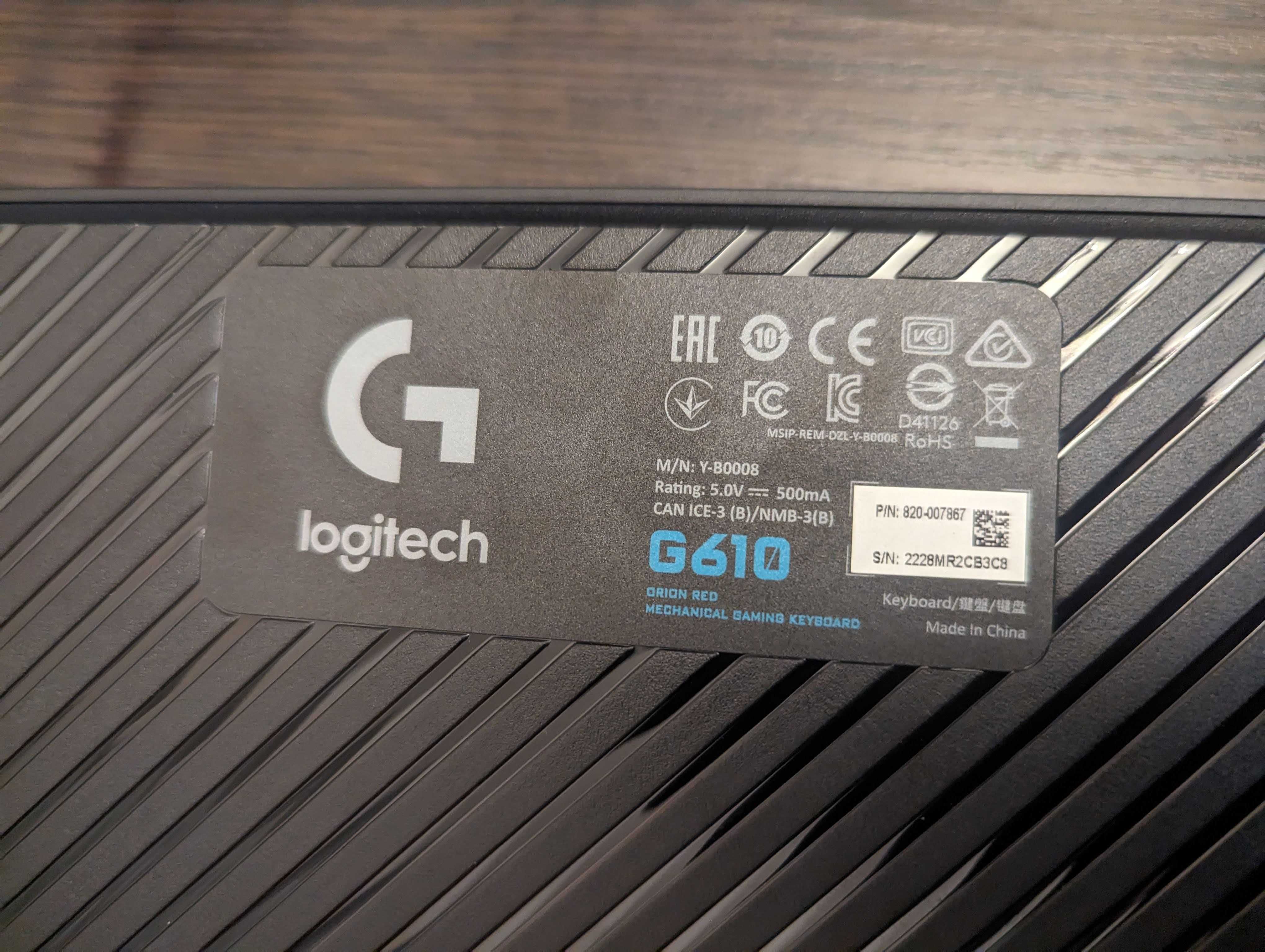 Механічна клавіатура Logitech G610 Orion Red