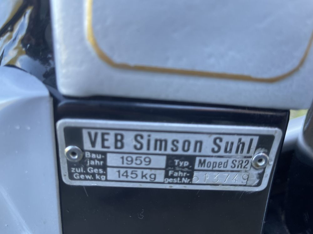 Simson Suhl Moped Sr2