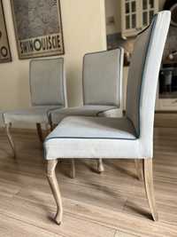 4 szare krzesła tapicerowane bardzo wygodne