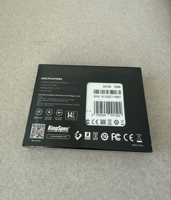 Kingspec SSD диск sata3 128 гб 2.5