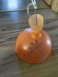 Lampa żyrandol kwiatki pomarańczowy