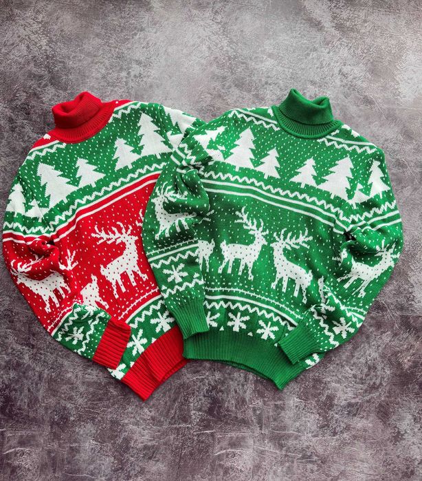 Новорічний светр,светр з оленями,парні новорічні светри, до XXL