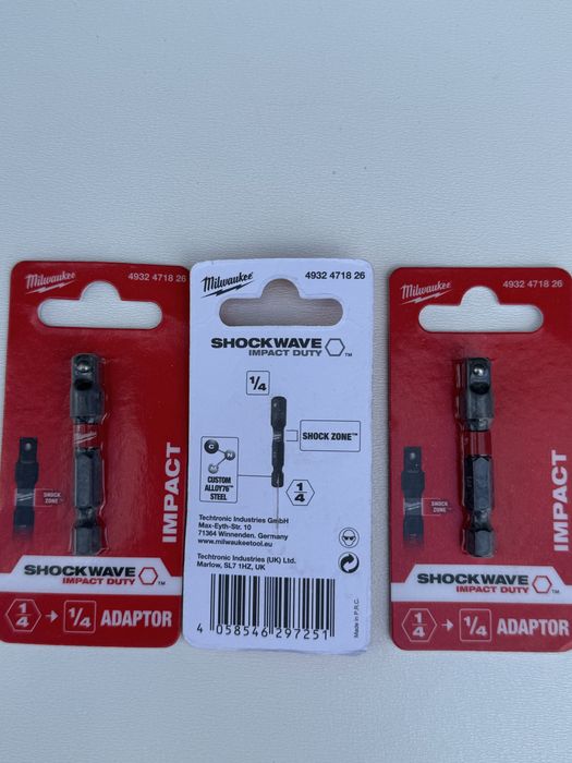 Адаптери Milwaukee набір з 3шт  1/4-1/2,3/8,1/4
