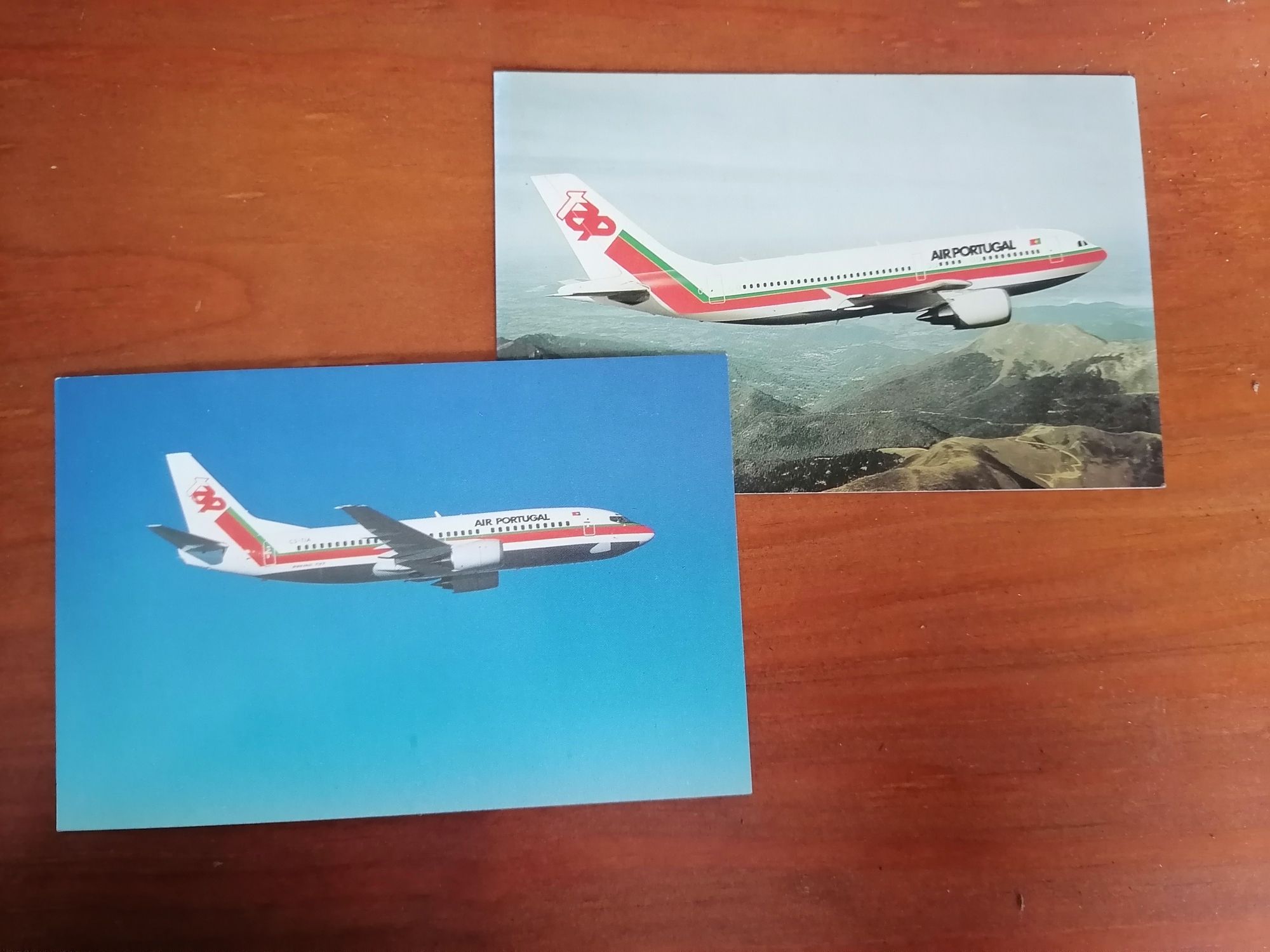 2 Postais Tap Boeing 737 e A 300