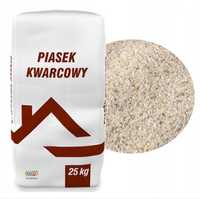 Piasek BIAŁY suszony kwarcowy do kostki, piaskowania 25kg