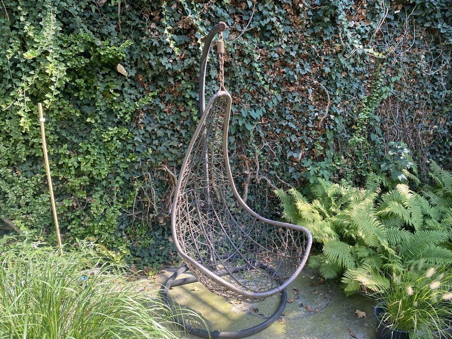 Fotel wiszący ogrodowy - huśtawka, bujak ze stelażem