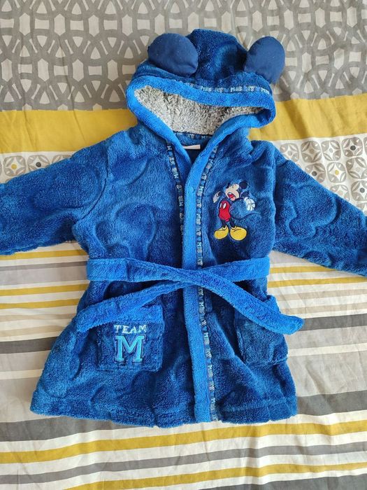 Теплий халат із капюшоном для маленьких 6-9 мес..1э