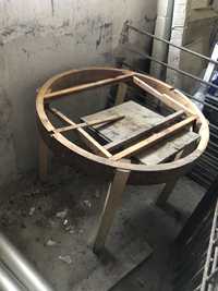 Drewniany stol z prl