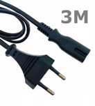 Kabel zasilający 3m ósemka C7 PC RTV AGD Konsole 3M * Wejherowo