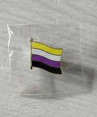 Broszka pin niebinarność flaga lgbtqia non-binary