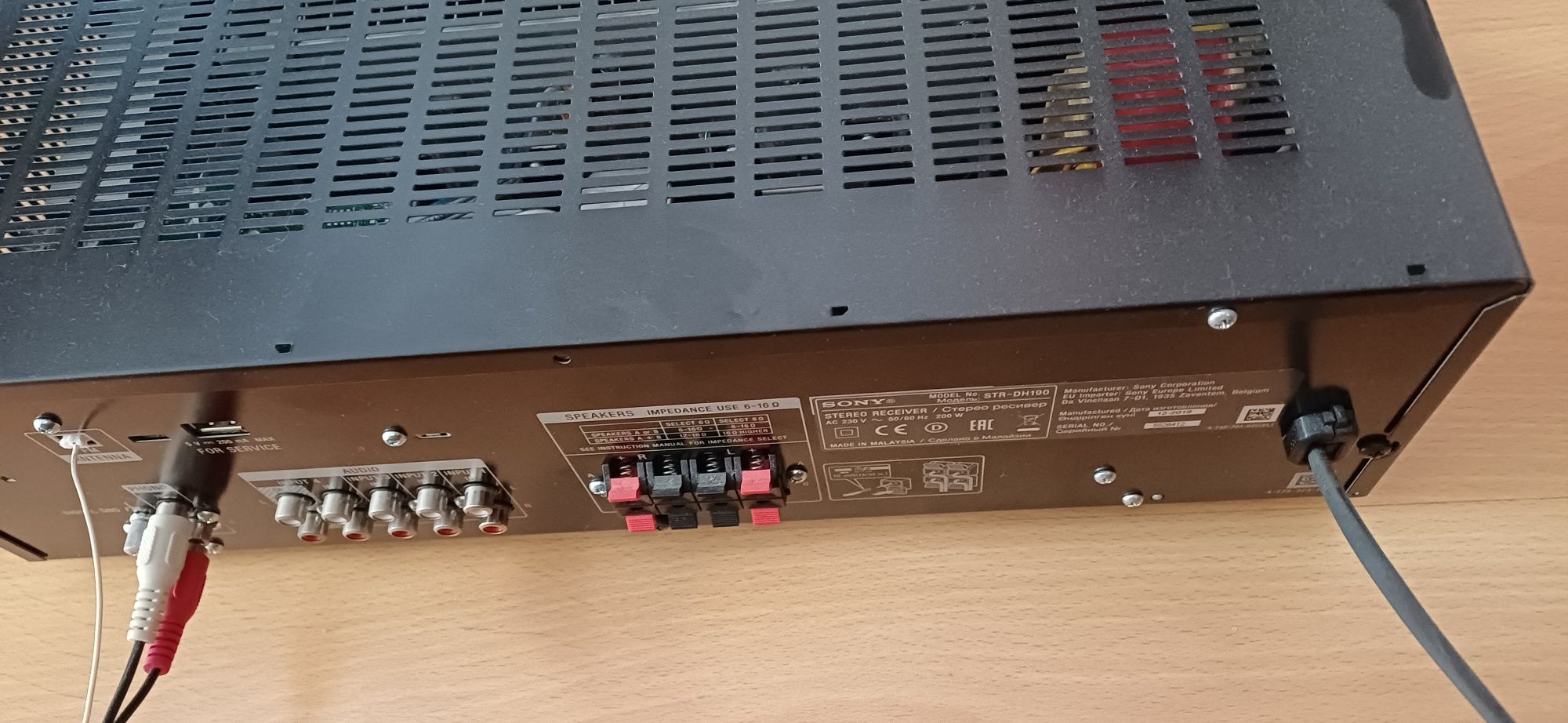 Amplificador Sony STR DH 190