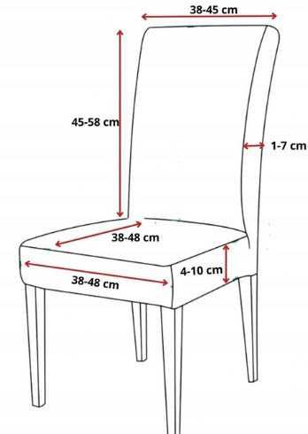 Pokrowce na krzesła elastyczne 6 sztuk wzór szary