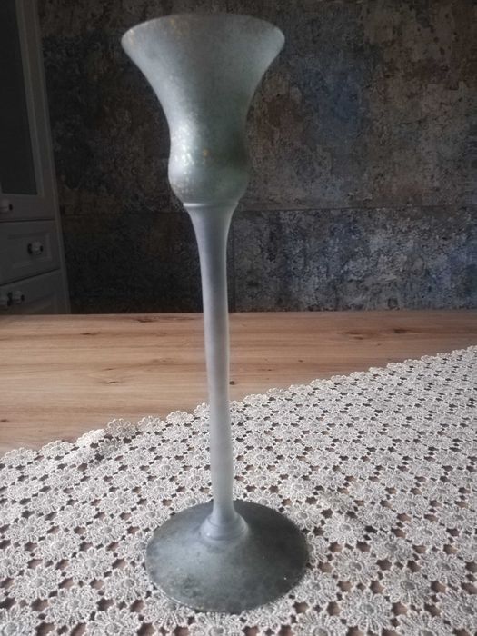 Świecznik szklany